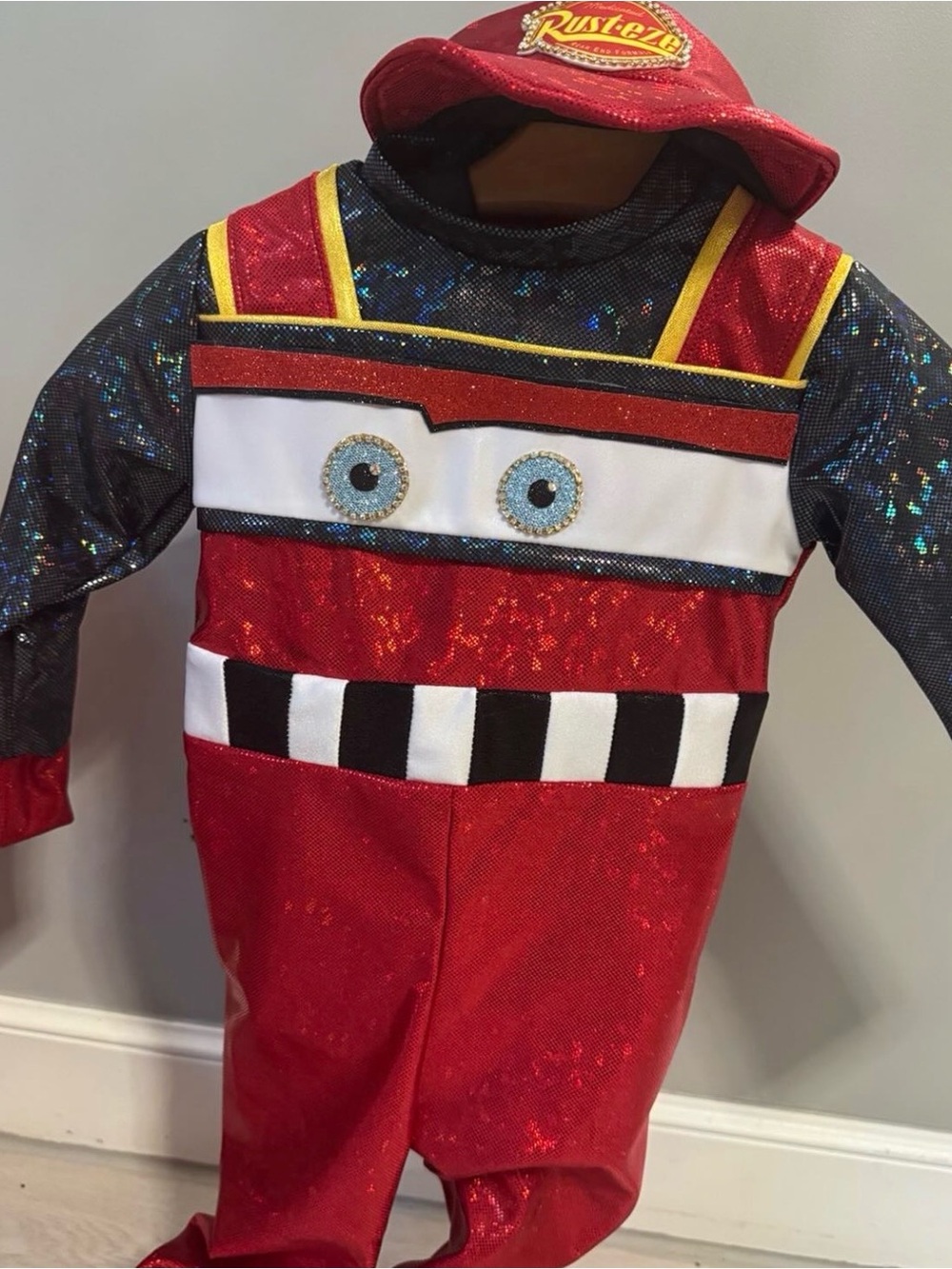 Disney Red and Black Lightning-Inspired Kids Costume with Yellow Accents